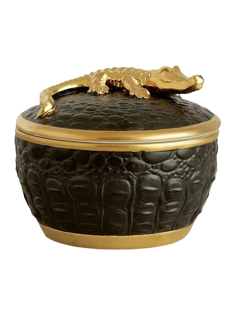 L'Objet Gold Crocodile Candle