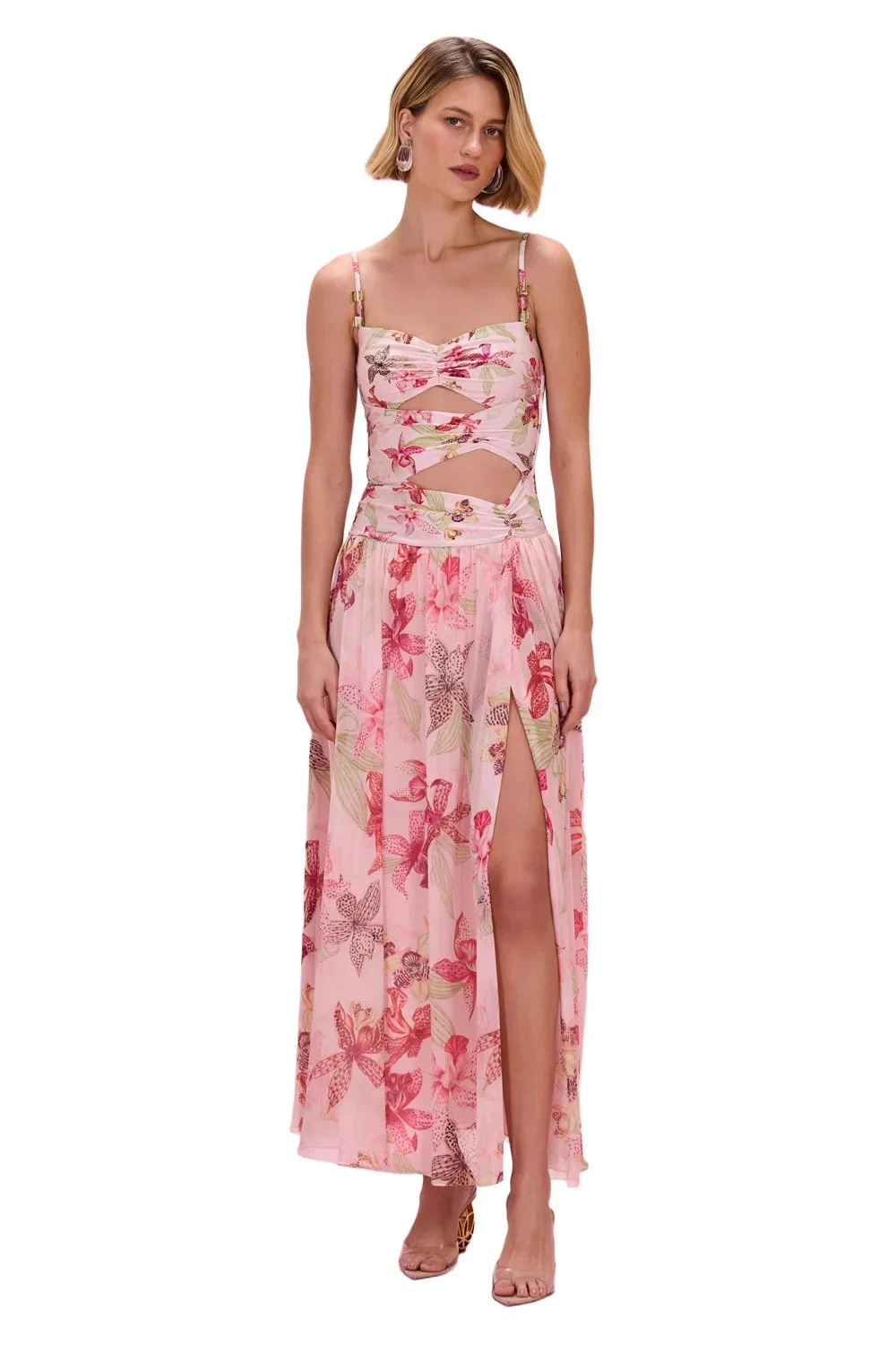 ORCHID BLOOM EMBROIDERED MAXI DRESS ORCHID BLOOM EMBROIDERED MAXI DRESS