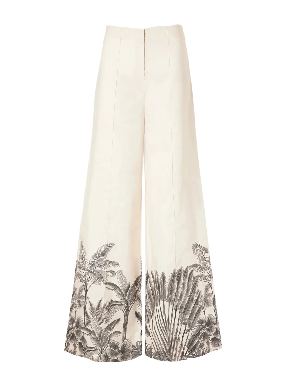 Voz De Calma Printed Linen Wide-leg Pants Voz De Calma Printed Linen Wide-leg Pants