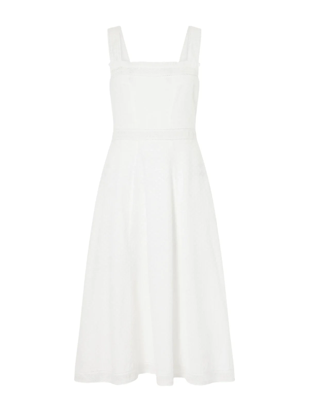 Thierry Colson Artemis Pleated Embroidered Cotton-bouclé Dress