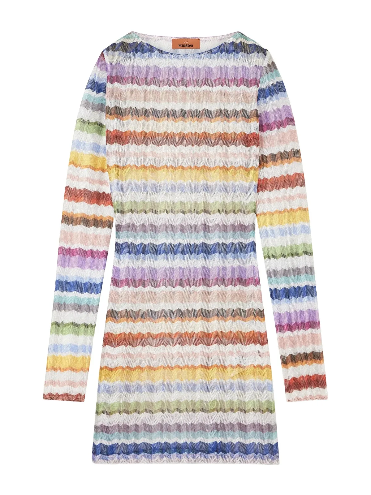 Striped Crochet-knit Coverup Striped Crochet-knit Coverup