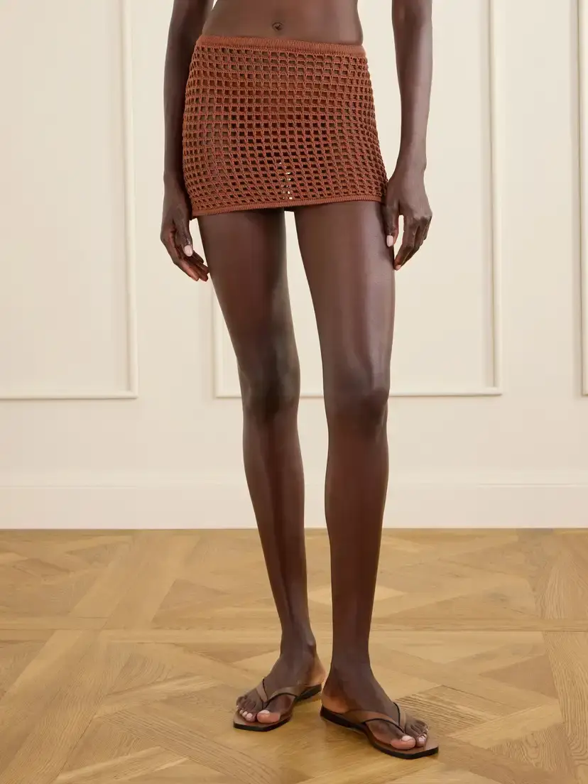 Haight Sheila Open-knit Cotton-blend Mini Skirt | Thumbnail 3 Haight Sheila Open-knit Cotton-blend Mini Skirt | Thumbnail 3
