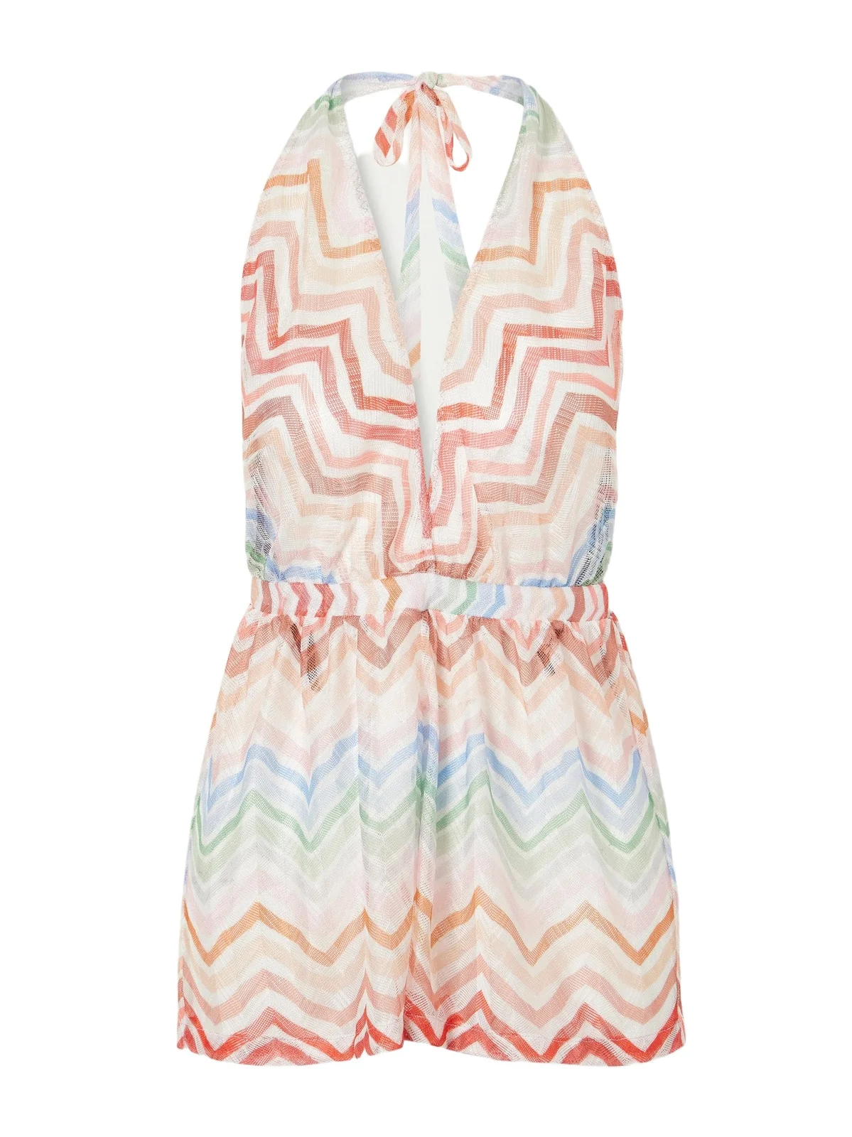 Striped Crochet-knit Playsuit Striped Crochet-knit Playsuit