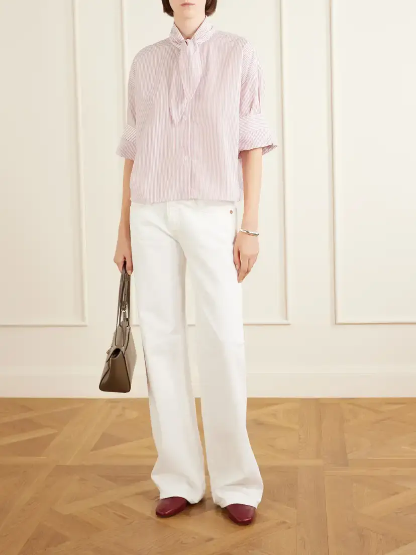 TWP Tie One On Striped Cotton-poplin Shirt | Thumbnail 2 TWP Tie One On Striped Cotton-poplin Shirt | Thumbnail 2