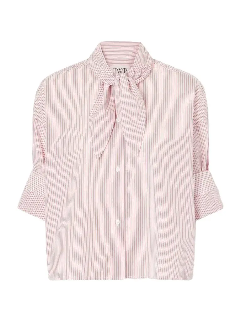TWP Tie One On Striped Cotton-poplin Shirt | Image 1 TWP Tie One On Striped Cotton-poplin Shirt | Image 1