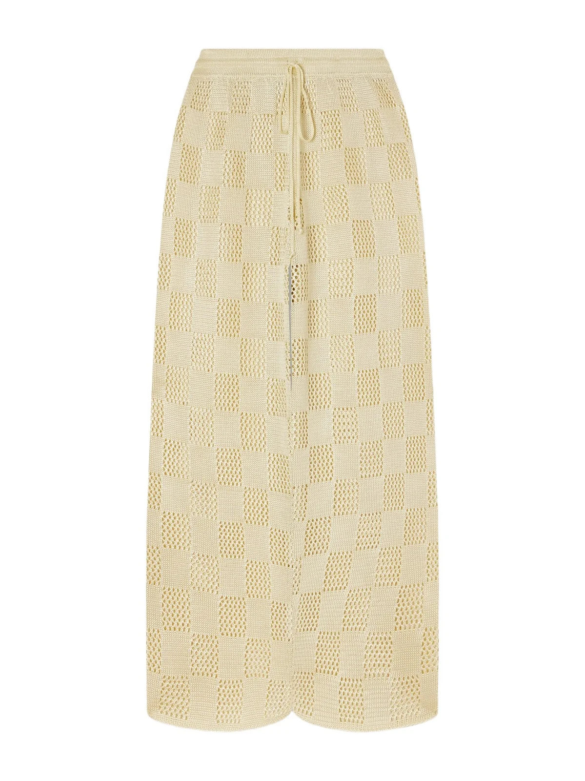 Calle Del Mar Checked Woven Wide-leg Pants