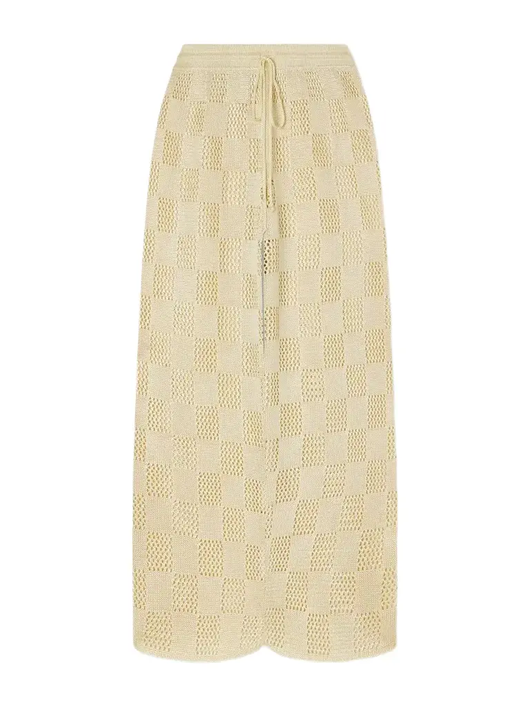 Calle Del Mar Checked Woven Wide-leg Pants | Image 1 Calle Del Mar Checked Woven Wide-leg Pants | Image 1