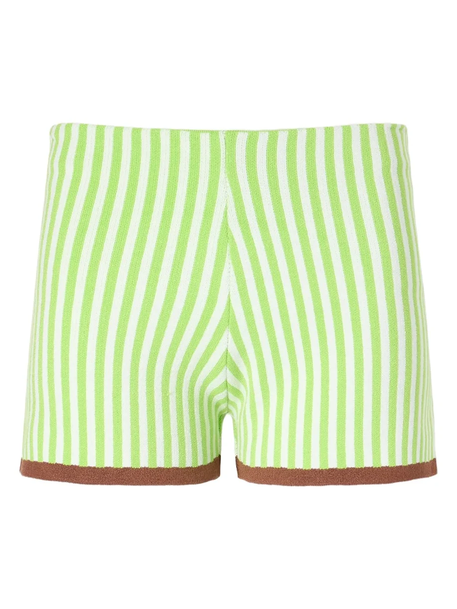 Bella Striped Cotton-blend Shorts Bella Striped Cotton-blend Shorts