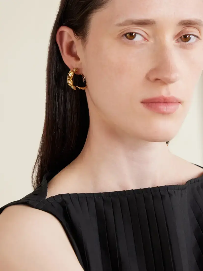 Nikos Koulis Look 18-karat Gold, Enamel And Diamond Earrings | Thumbnail 2 Nikos Koulis Look 18-karat Gold, Enamel And Diamond Earrings | Thumbnail 2