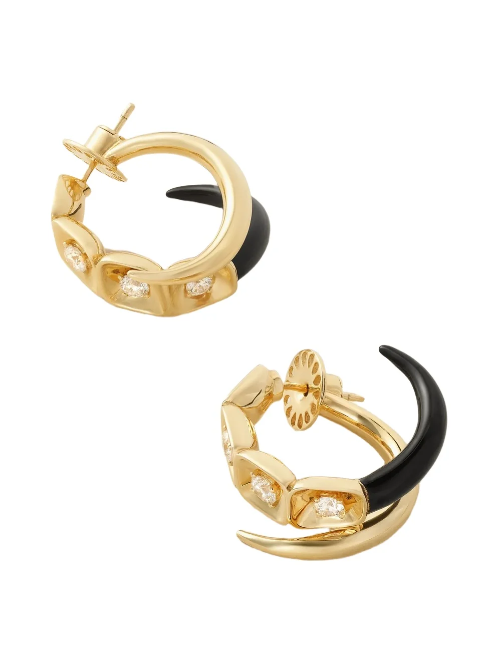 Look 18-karat Gold, Enamel And Diamond Earrings Look 18-karat Gold, Enamel And Diamond Earrings