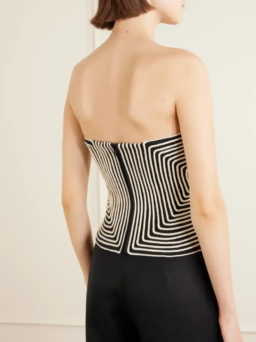 ANDRES OTALORA Nyota Alma Embroidered Linen-blend Bustier Top | Thumbnail 3 ANDRES OTALORA Nyota Alma Embroidered Linen-blend Bustier Top | Thumbnail 3