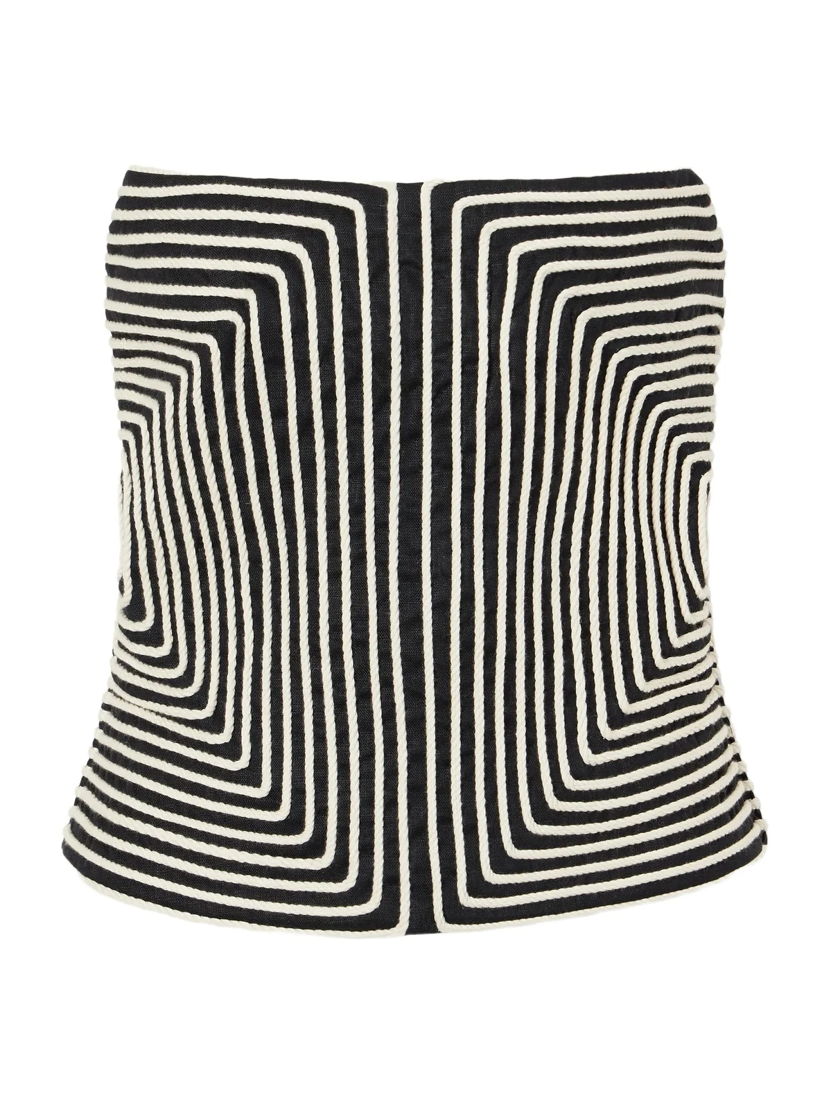Nyota Alma Embroidered Linen-blend Bustier Top Nyota Alma Embroidered Linen-blend Bustier Top