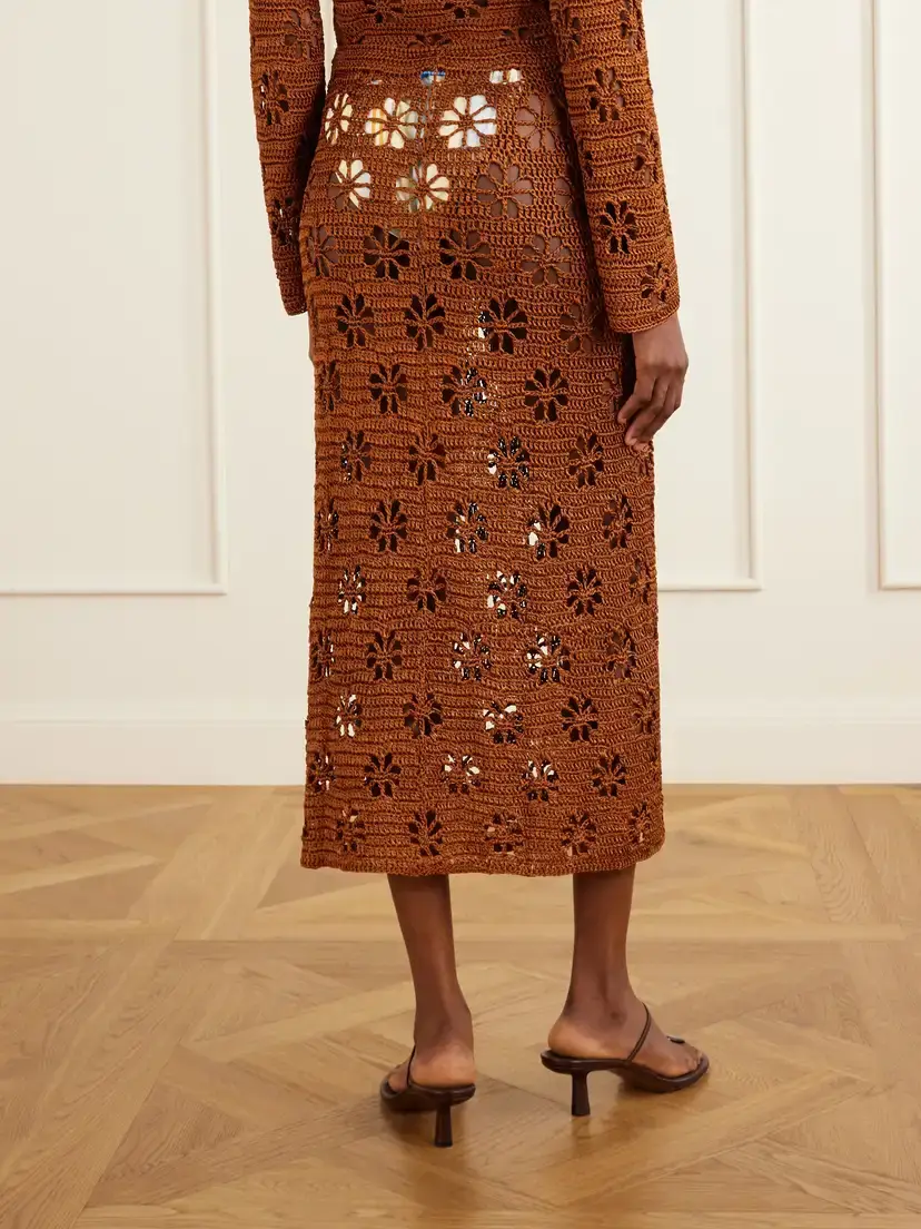 Calle Del Mar Crocheted Midi Skirt | Thumbnail 3 Calle Del Mar Crocheted Midi Skirt | Thumbnail 3