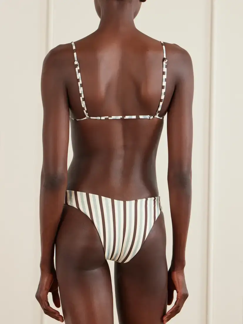 Haight Vitoria Striped Triangle Bikini Top | Thumbnail 3