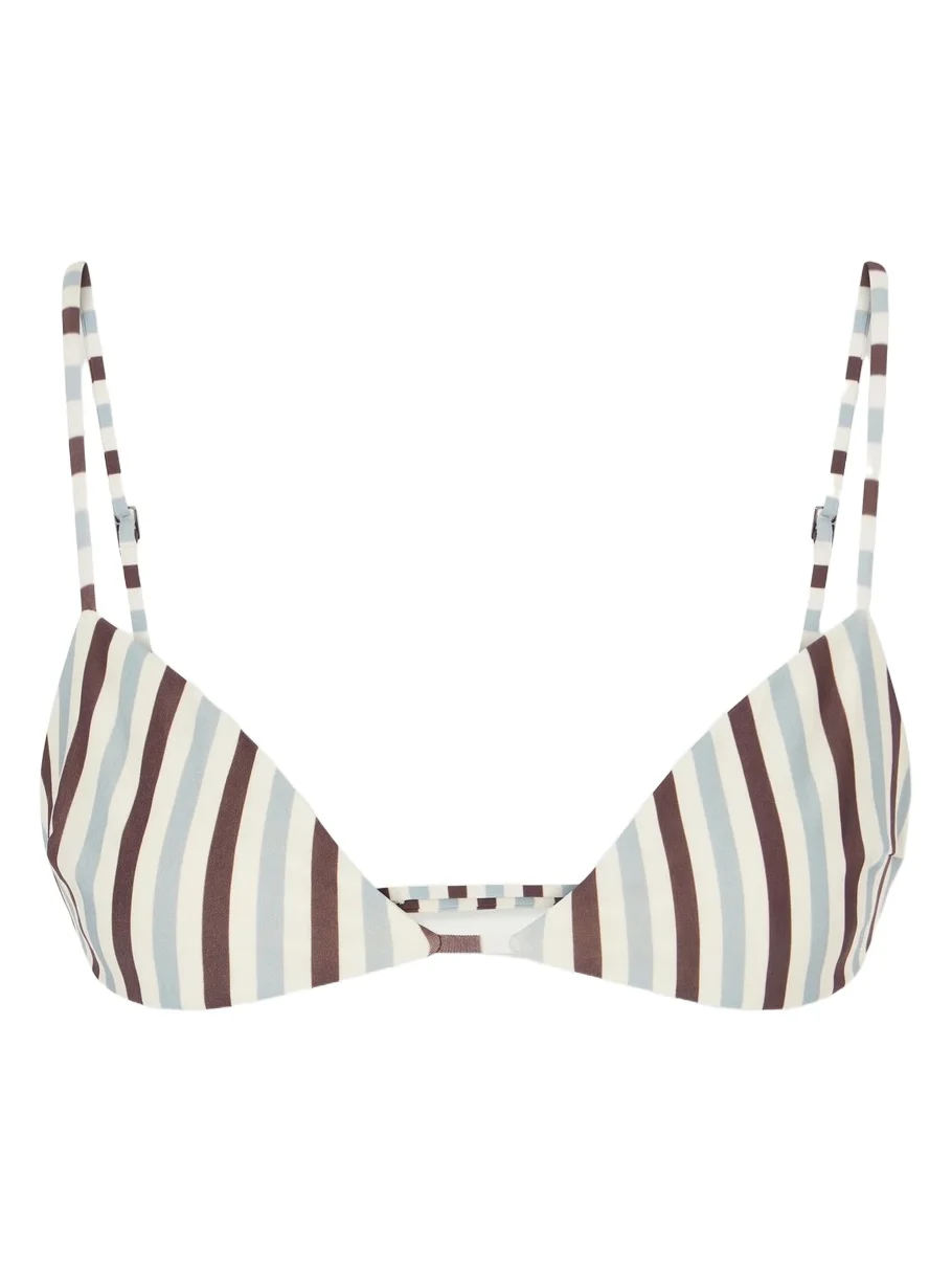 Haight Vitoria Striped Triangle Bikini Top