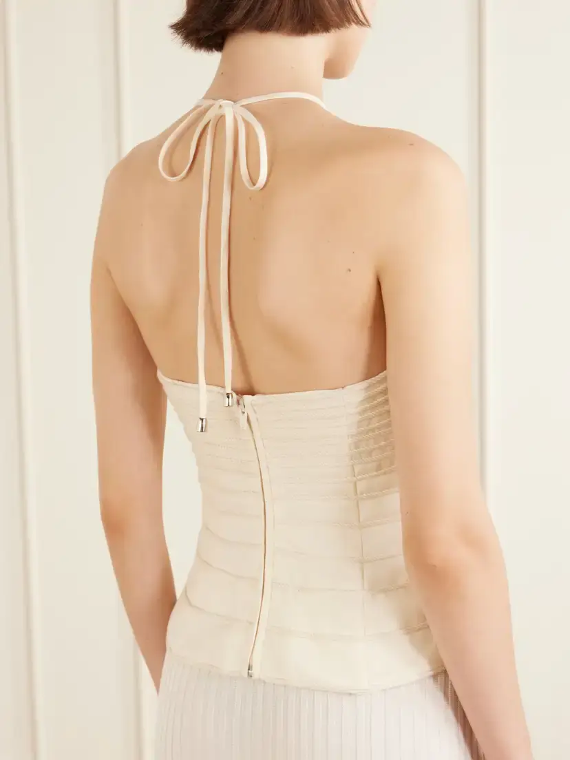 ANDRES OTALORA En Tu Luz Embroidered Linen Bustier Top | Thumbnail 3 ANDRES OTALORA En Tu Luz Embroidered Linen Bustier Top | Thumbnail 3