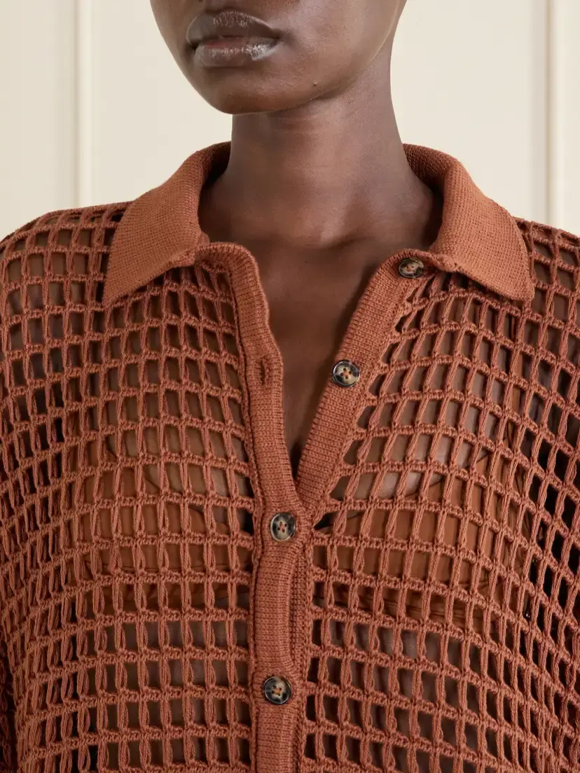 Haight Sheila Open-knit Cotton-blend Shirt | Thumbnail 5