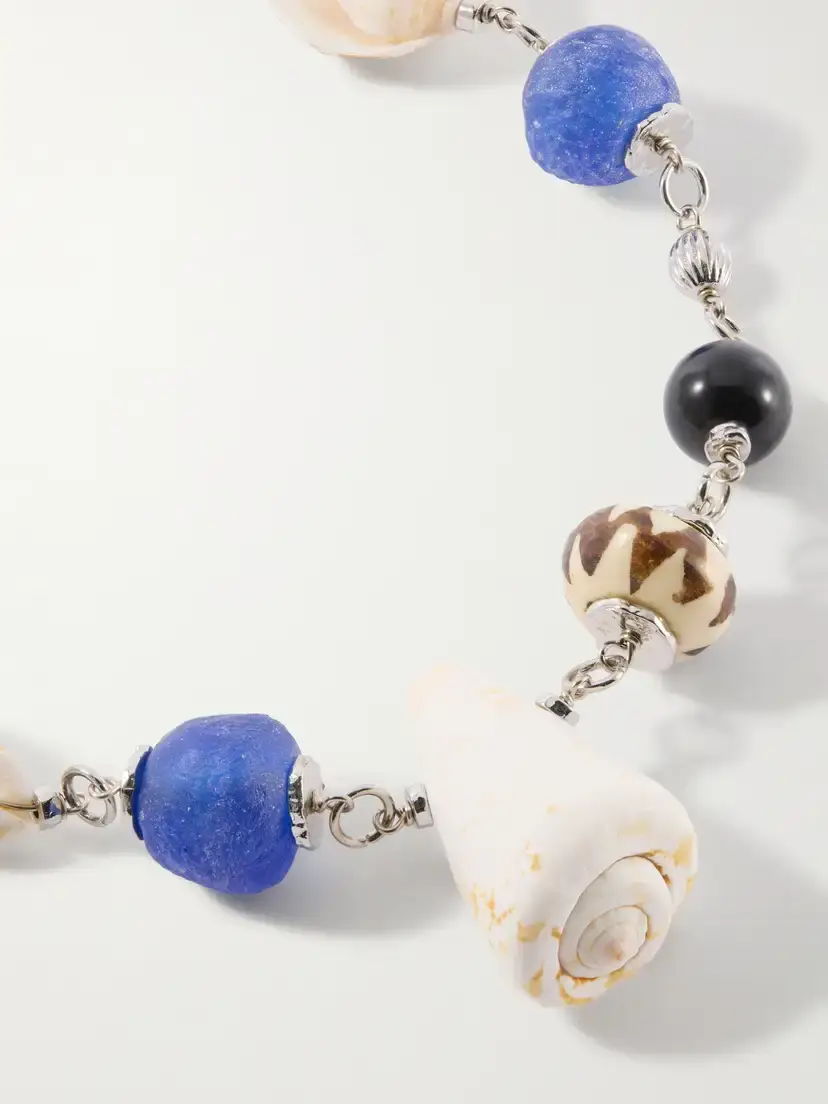 TOHUM Samsara Sterling Silver And Seashell Beaded Necklace | Thumbnail 4 TOHUM Samsara Sterling Silver And Seashell Beaded Necklace | Thumbnail 4