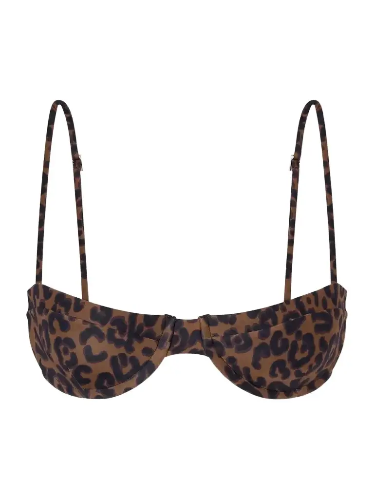 Haight Barbara Leopard-print Bikini Top | Image 1 Haight Barbara Leopard-print Bikini Top | Image 1