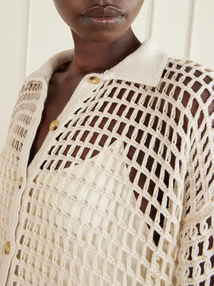 Haight Sheila Open-knit Cotton-blend Blouse | Thumbnail 5 Haight Sheila Open-knit Cotton-blend Blouse | Thumbnail 5