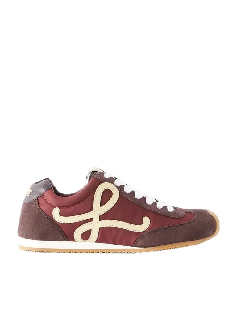 Loewe Ballet Runner 2.0 Logo-appliquéd Suede-trimmed Shell Sneakers | Image 1 Loewe Ballet Runner 2.0 Logo-appliquéd Suede-trimmed Shell Sneakers | Image 1