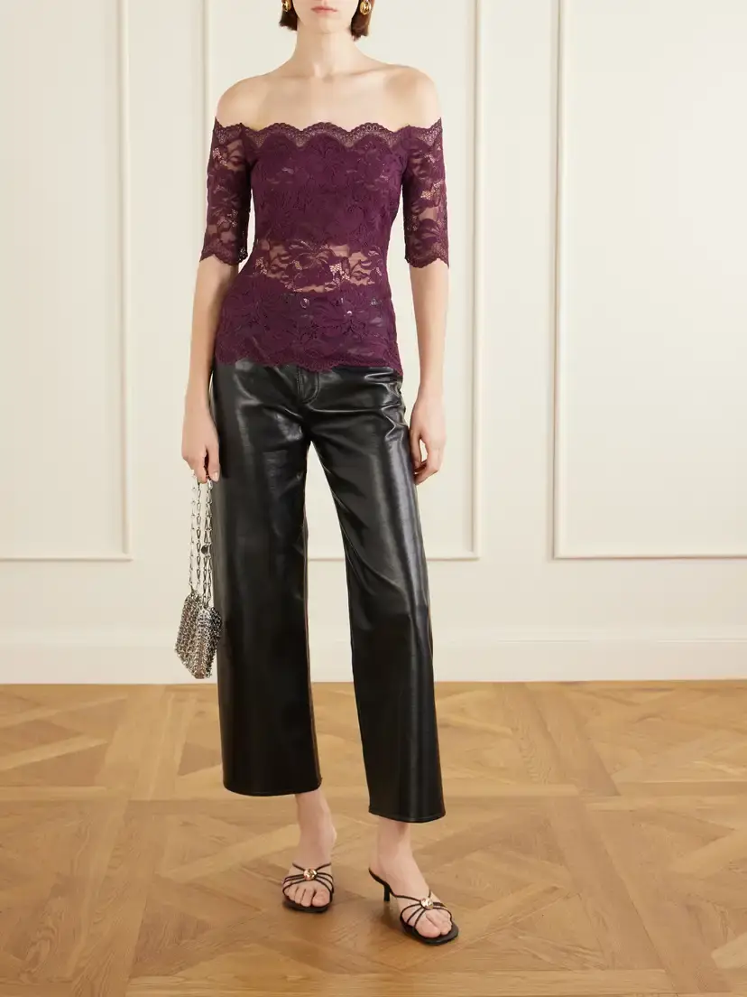 Rabanne Off-the-shoulder Lace Blouse | Thumbnail 2 Rabanne Off-the-shoulder Lace Blouse | Thumbnail 2