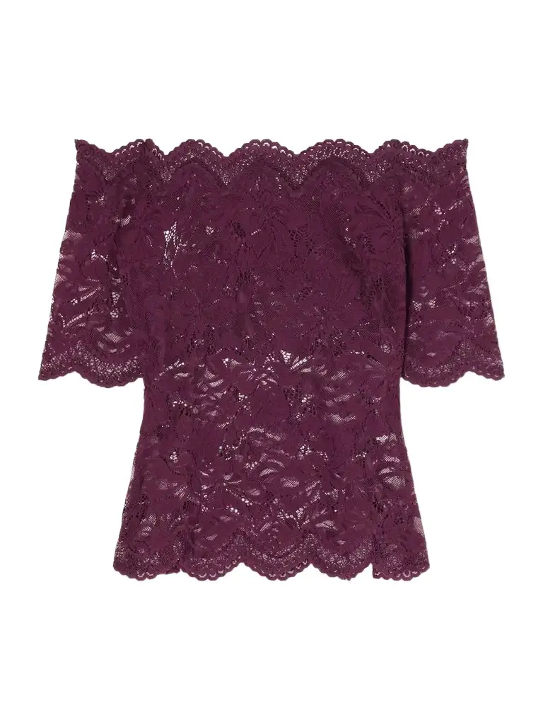 Off-the-shoulder Lace Blouse Off-the-shoulder Lace Blouse