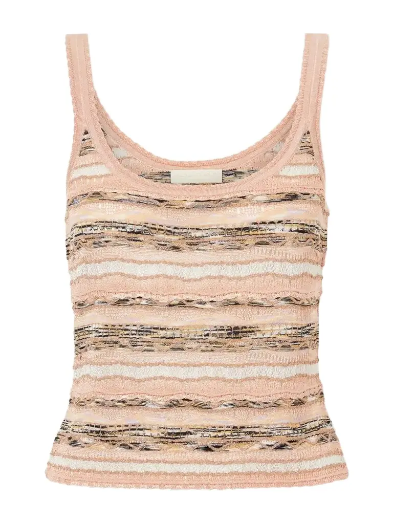Ulla Johnson Clotilde Striped Pointelle-knit Tank | Image 1 Ulla Johnson Clotilde Striped Pointelle-knit Tank | Image 1