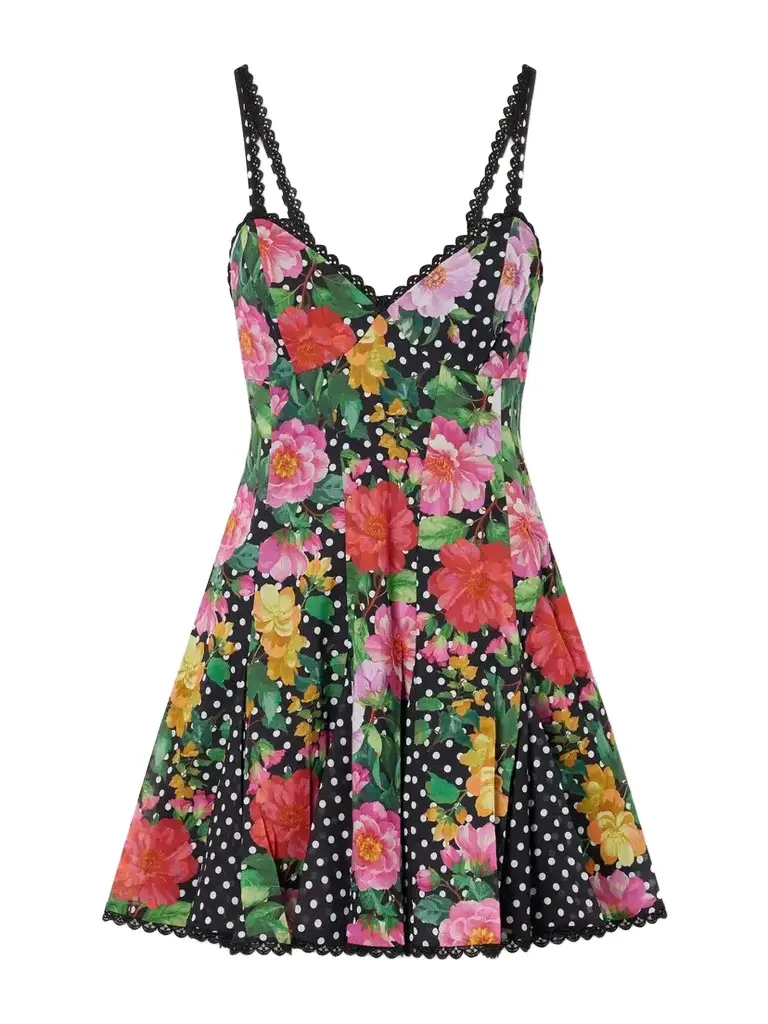 Charo Ruiz Rosela Floral-print Cotton-blend Mini Dress | Image 1 Charo Ruiz Rosela Floral-print Cotton-blend Mini Dress | Image 1