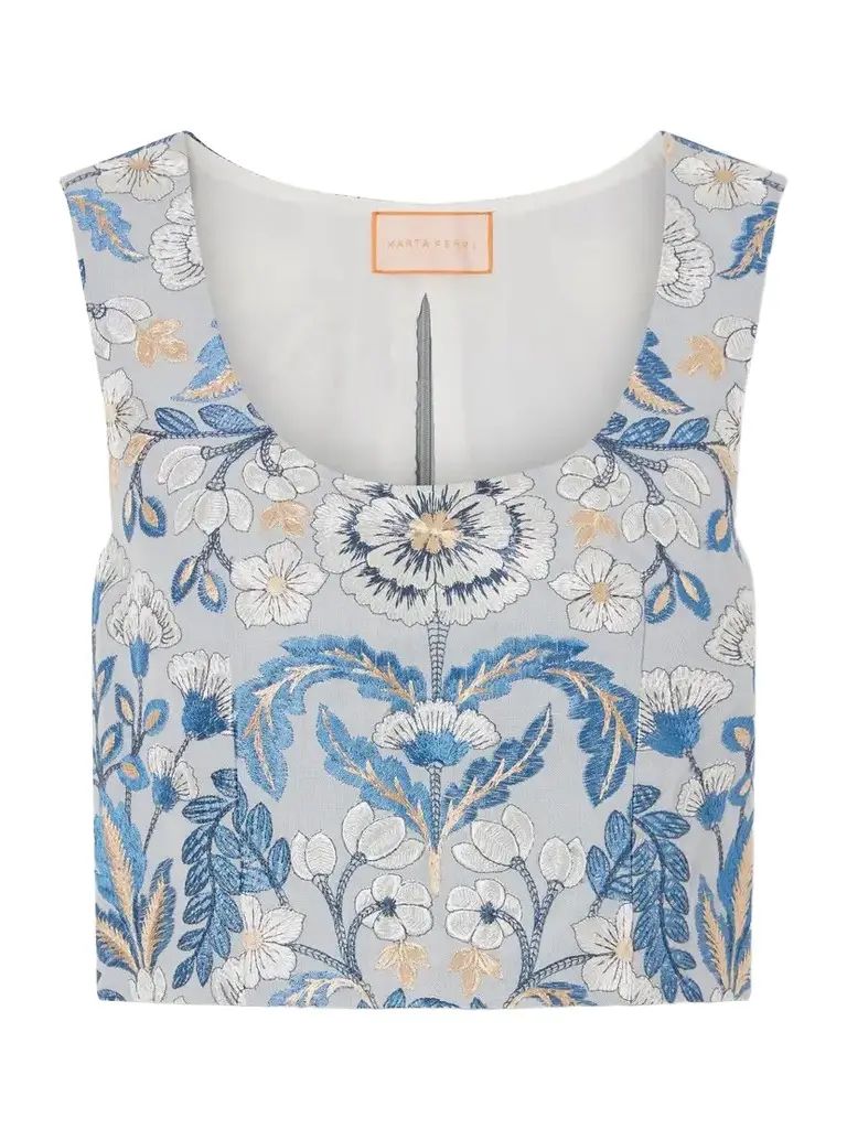 Marta Ferri Embroidered Woven Blouse | Image 1 Marta Ferri Embroidered Woven Blouse | Image 1