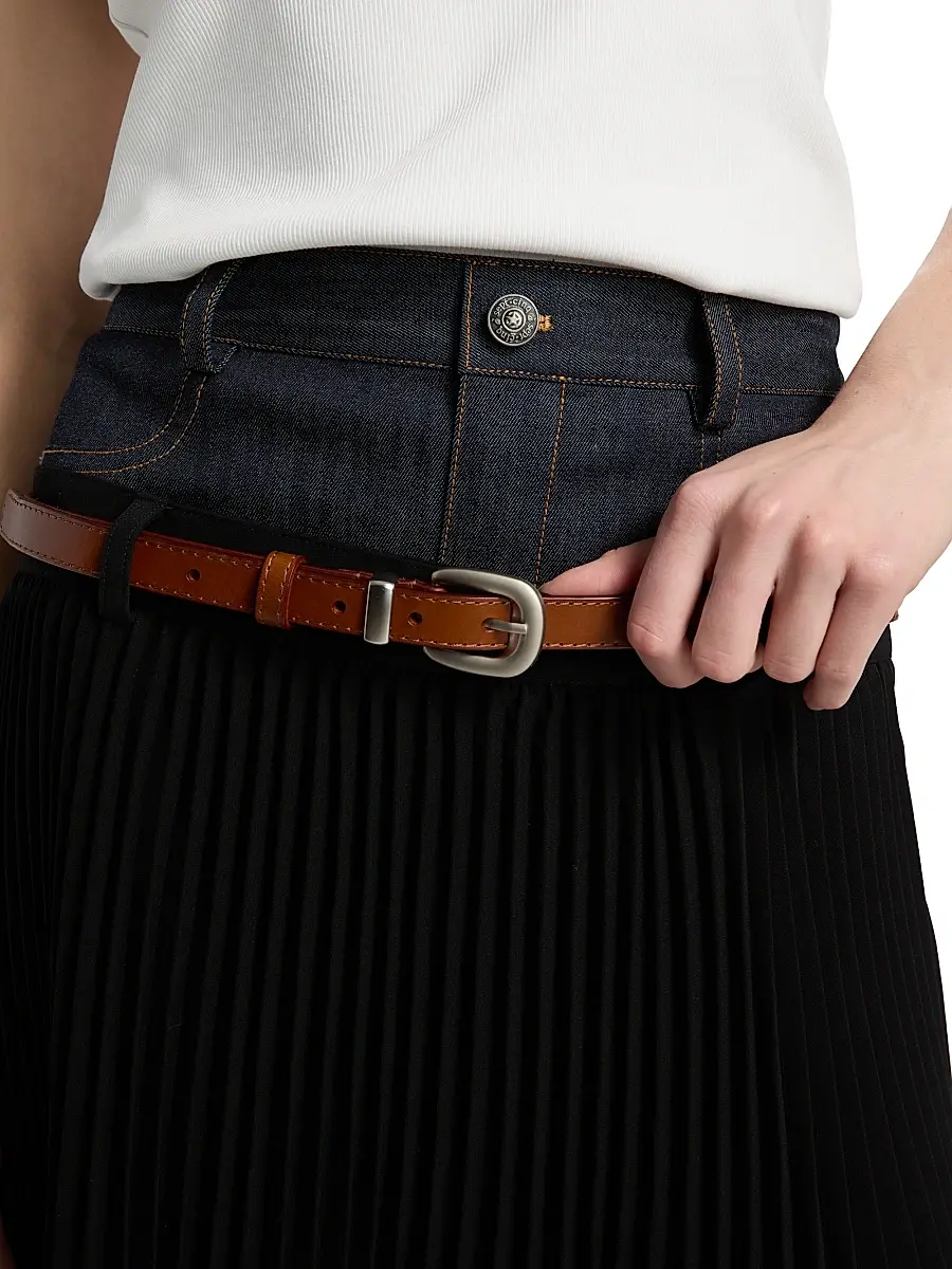 Cinq à Sept Women's Dionne Mixed-Media Belted Mini Skirt | Thumbnail 6 Cinq à Sept Women's Dionne Mixed-Media Belted Mini Skirt | Thumbnail 6