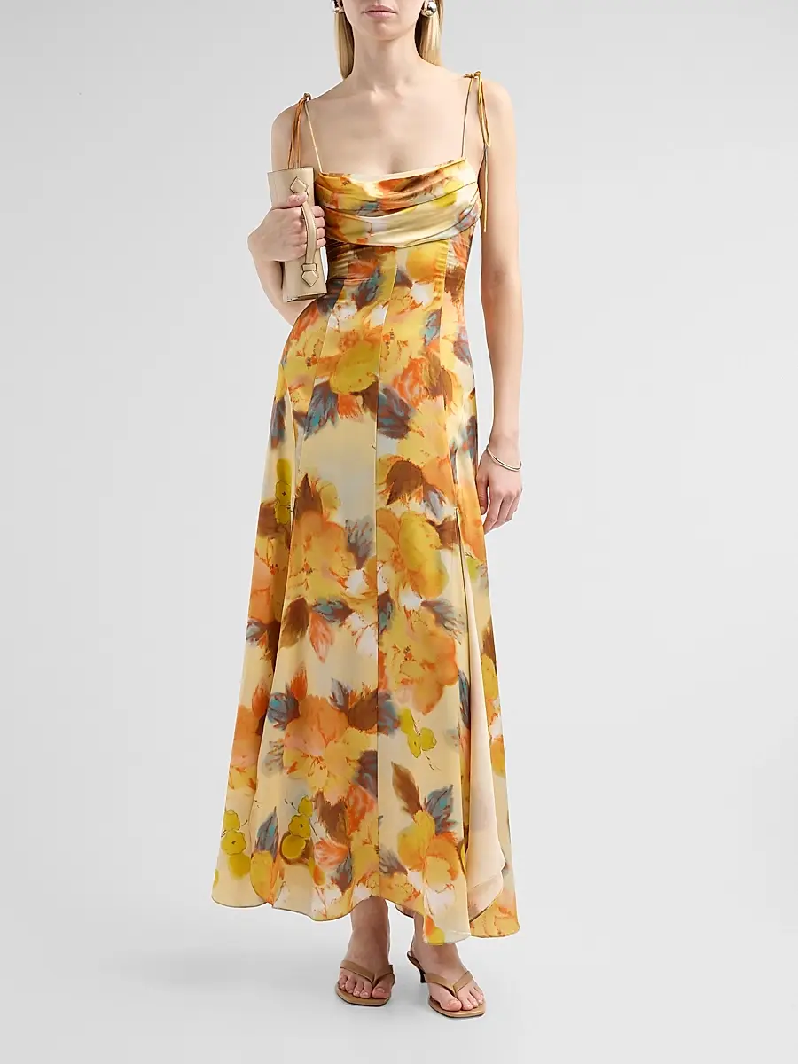 Cinq à Sept Women's Betty Watercolor Floral Maxi Dress | Thumbnail 2 Cinq à Sept Women's Betty Watercolor Floral Maxi Dress | Thumbnail 2
