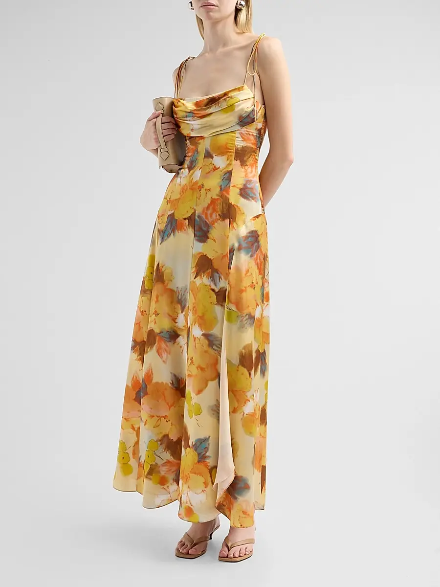 Cinq à Sept Women's Betty Watercolor Floral Maxi Dress | Thumbnail 4 Cinq à Sept Women's Betty Watercolor Floral Maxi Dress | Thumbnail 4