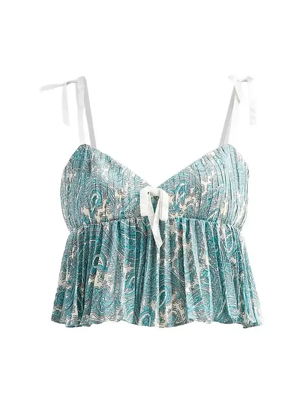 Women's Hendrix Paisley Orianna Crop Top Women's Hendrix Paisley Orianna Crop Top