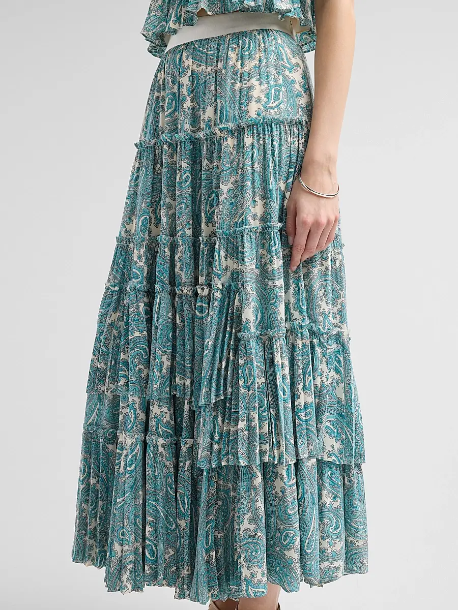Cinq à Sept Women's Hendrix Paisley Orianna Maxi Skirt | Thumbnail 5