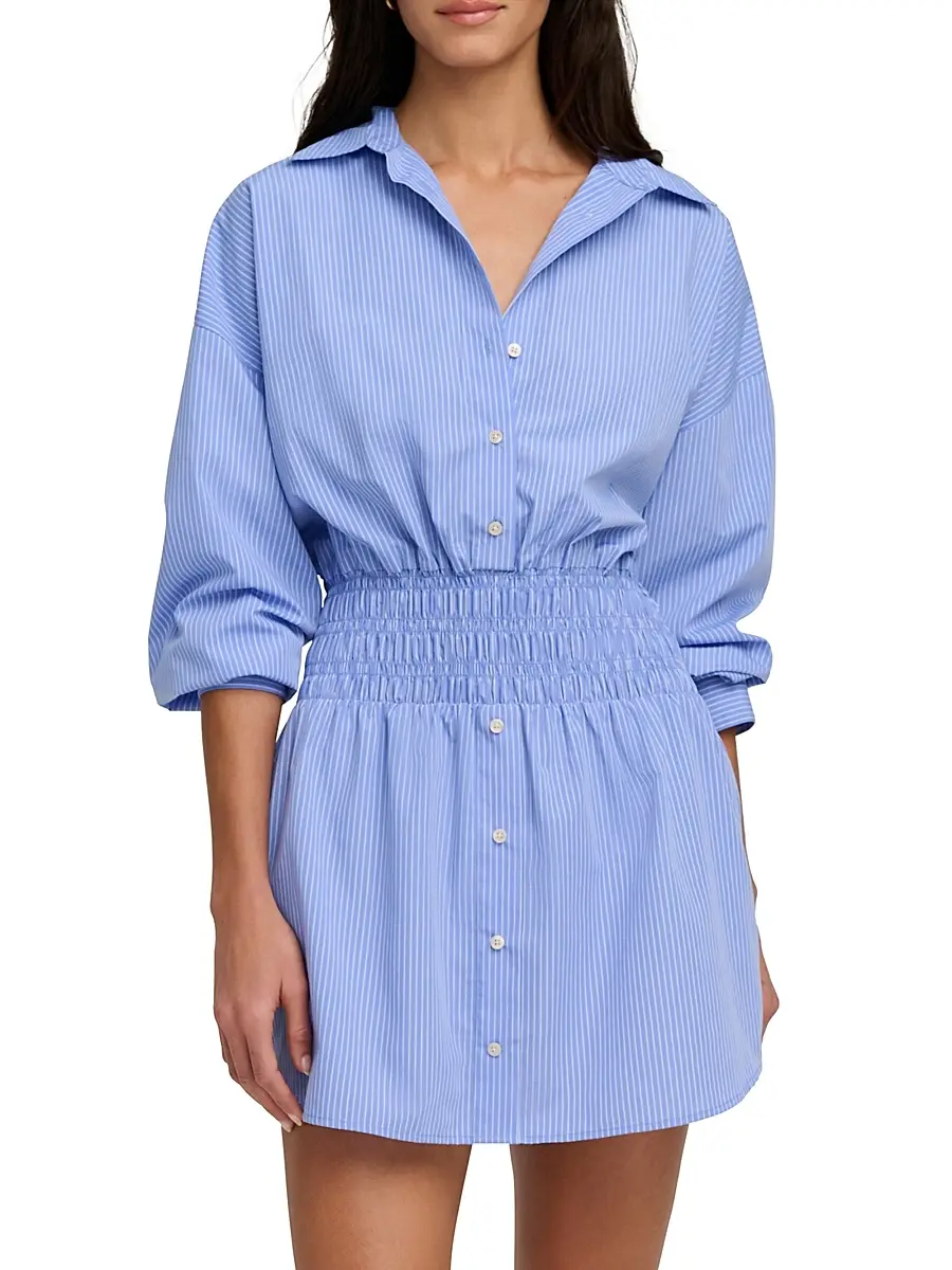 Favorite Daughter Women's The Waist Not Smocked Mini-Shirtdress | Thumbnail 3 Favorite Daughter Women's The Waist Not Smocked Mini-Shirtdress | Thumbnail 3