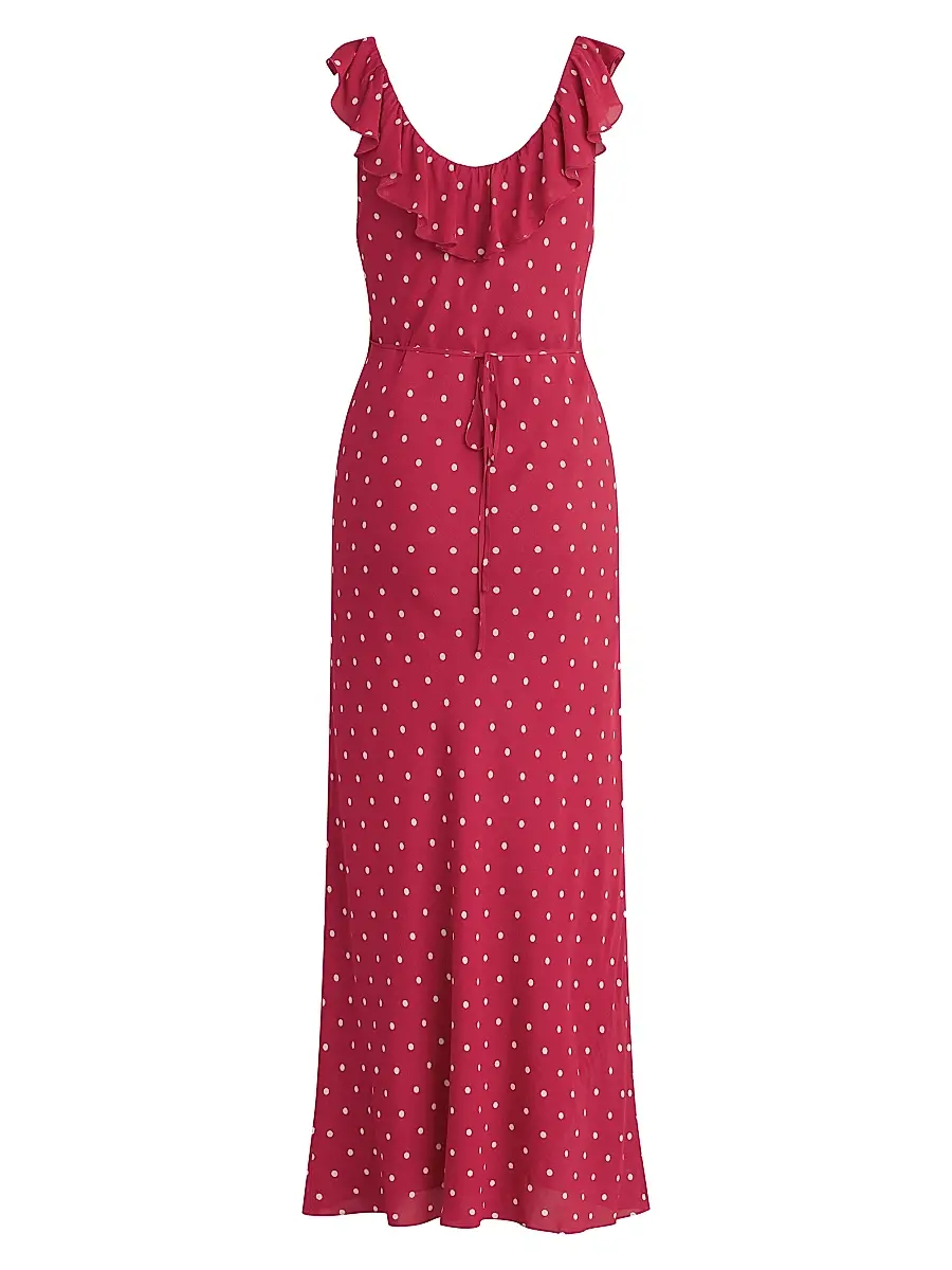 Favorite Daughter Women's The Blossom Ruffle Polka Dot Midi-Dress | Thumbnail 2 Favorite Daughter Women's The Blossom Ruffle Polka Dot Midi-Dress | Thumbnail 2