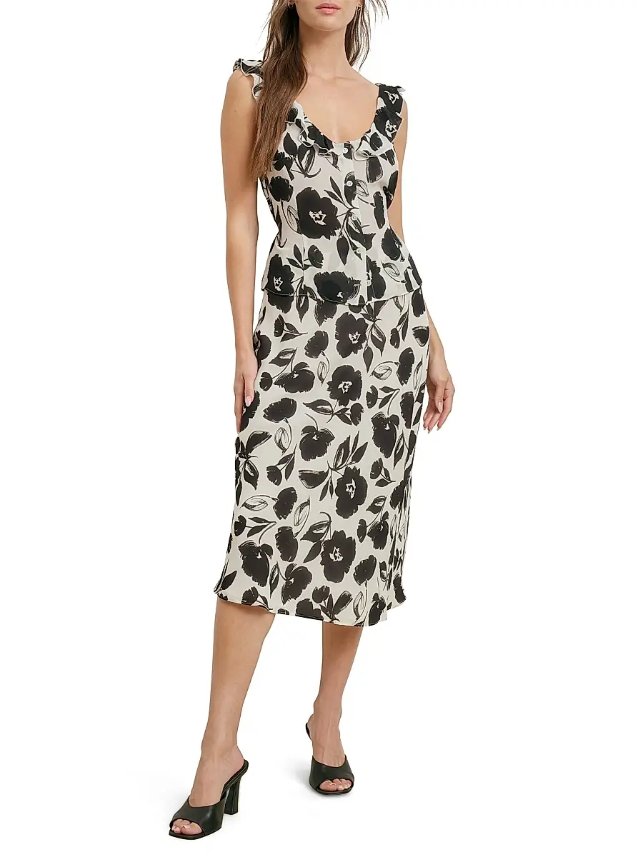 Favorite Daughter Women's The Love Note Brushed Floral Top | Thumbnail 2