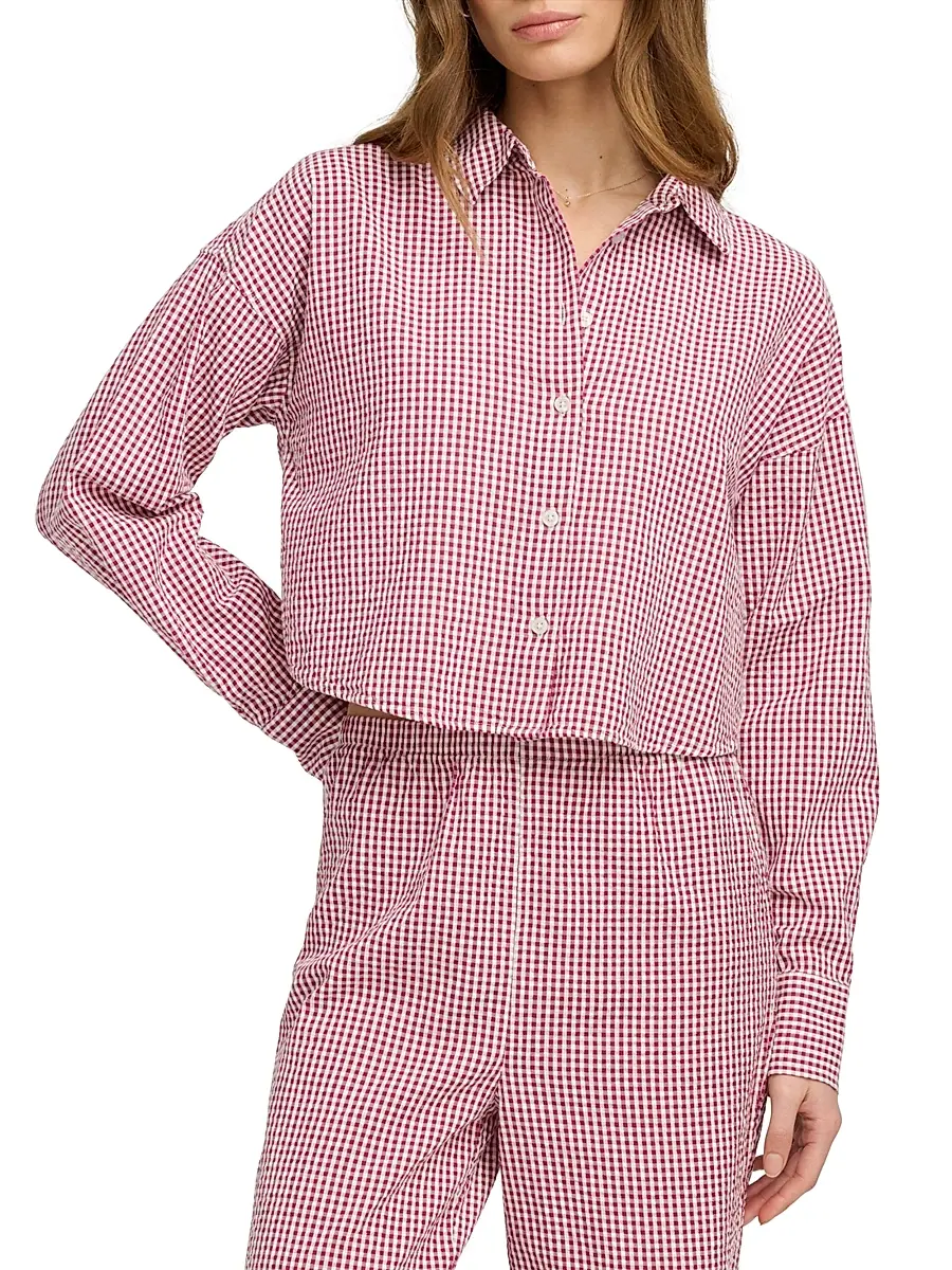 Favorite Daughter Women's The Crop Ex Boyfriend Gingham Shirt | Thumbnail 4 Favorite Daughter Women's The Crop Ex Boyfriend Gingham Shirt | Thumbnail 4