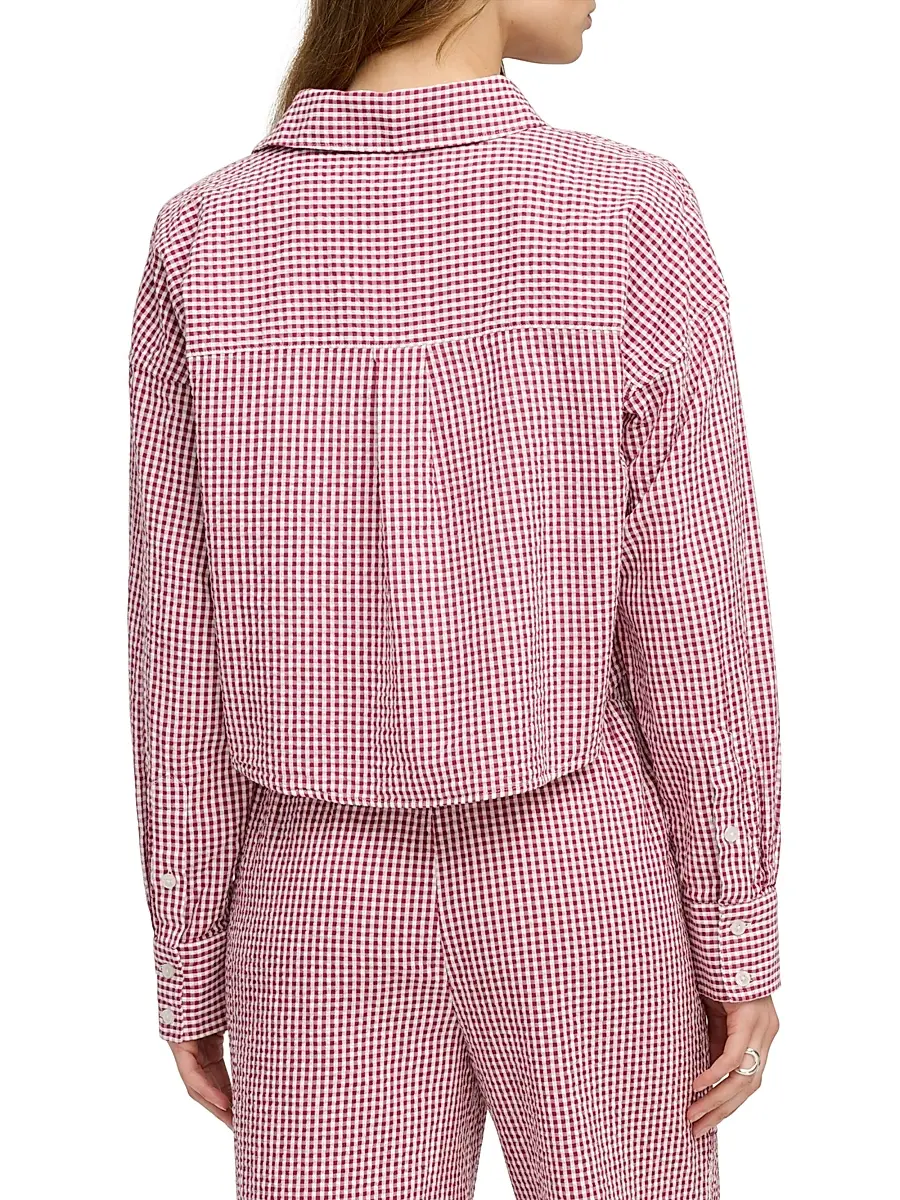 Favorite Daughter Women's The Crop Ex Boyfriend Gingham Shirt | Thumbnail 6 Favorite Daughter Women's The Crop Ex Boyfriend Gingham Shirt | Thumbnail 6
