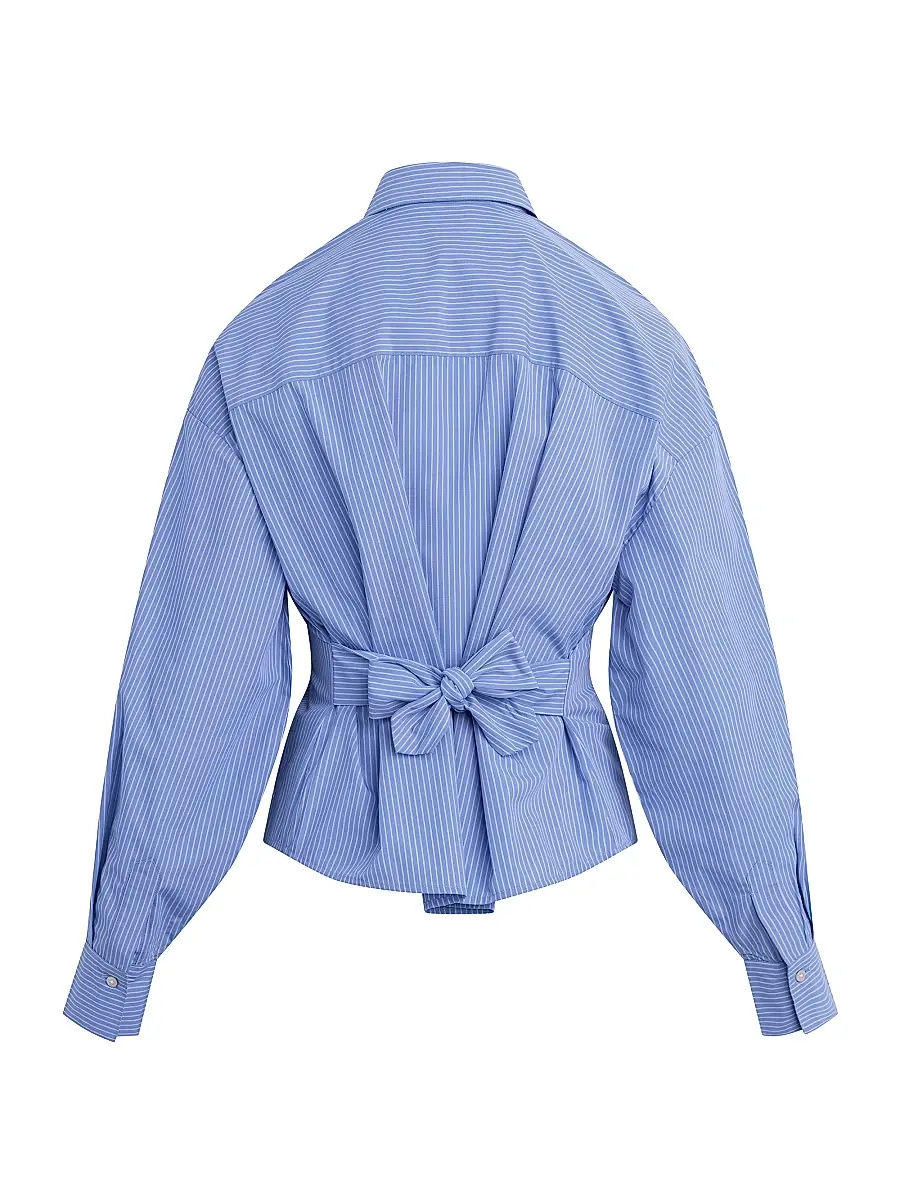 Favorite Daughter Women's The Back Story Stripe Tie-Waist Shirt | Thumbnail 3 Favorite Daughter Women's The Back Story Stripe Tie-Waist Shirt | Thumbnail 3