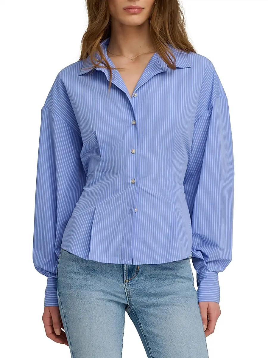 Favorite Daughter Women's The Back Story Stripe Tie-Waist Shirt | Thumbnail 4 Favorite Daughter Women's The Back Story Stripe Tie-Waist Shirt | Thumbnail 4