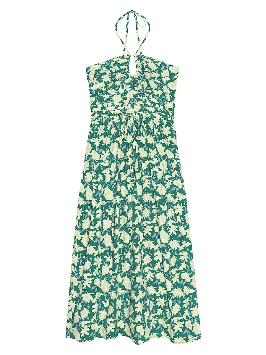 RAILS Women's Irene Floral Cotton Midi-Dress - Green Mayflower - Size XS | Image 1 RAILS Women's Irene Floral Cotton Midi-Dress - Green Mayflower - Size XS | Image 1
