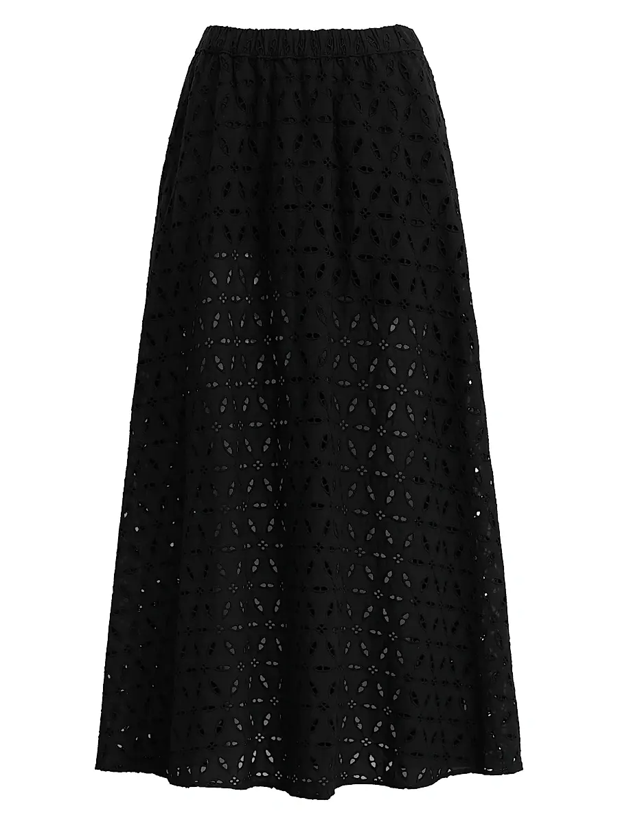 Favorite Daughter Women's The Pretty Please Eyelet Maxi Skirt - Black - Size XL | Image 1 Favorite Daughter Women's The Pretty Please Eyelet Maxi Skirt - Black - Size XL | Image 1