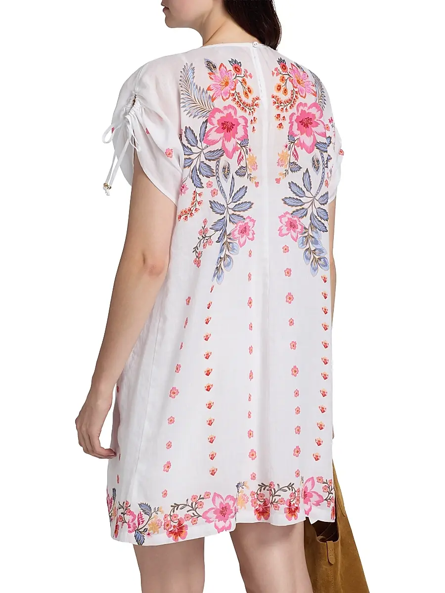 Johnny Was Women's Floral-Embroidered Shift Minidress | Thumbnail 5 Johnny Was Women's Floral-Embroidered Shift Minidress | Thumbnail 5