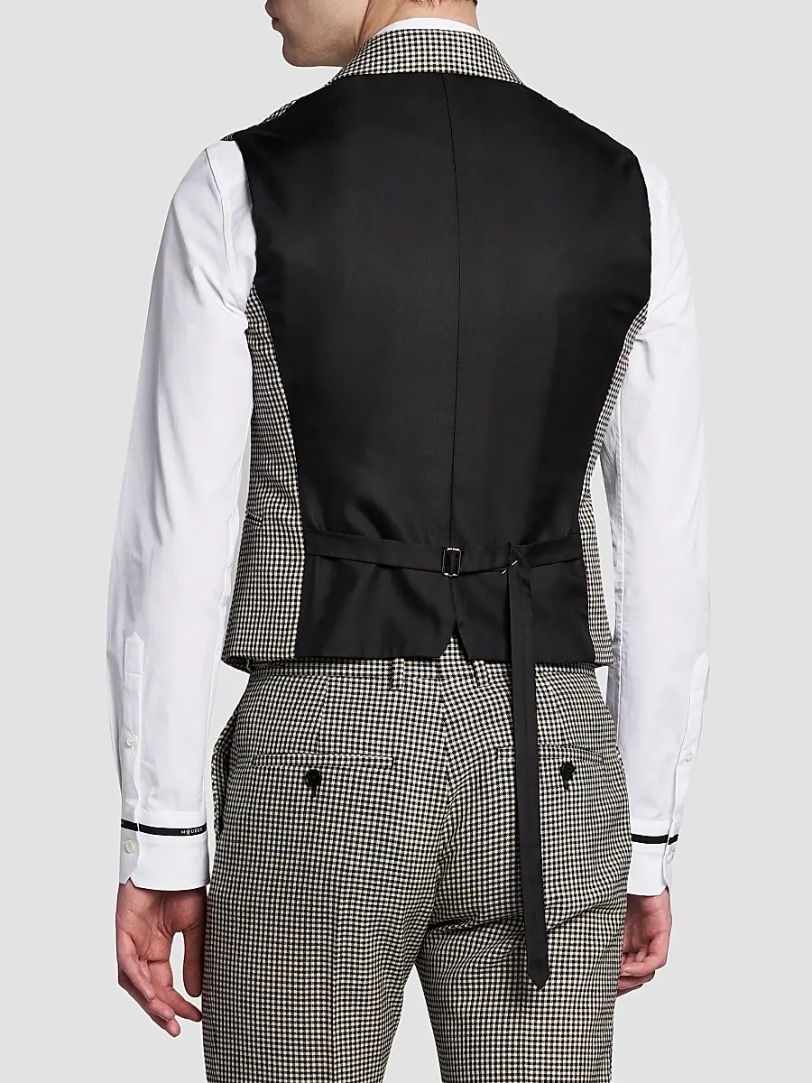 Alexander McQueen Men's Gingham Wool Vest | Thumbnail 5