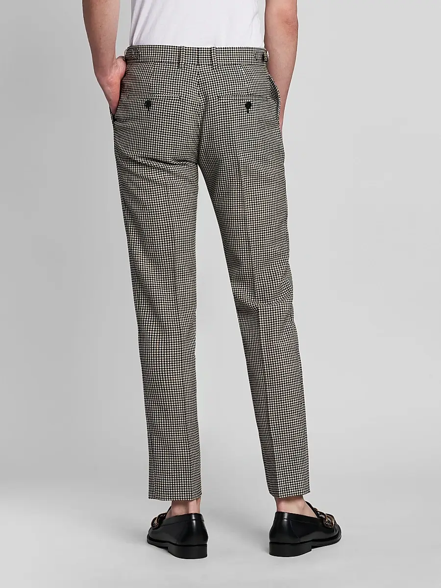 Alexander McQueen Men's Gingham Wool Trousers | Thumbnail 5 Alexander McQueen Men's Gingham Wool Trousers | Thumbnail 5