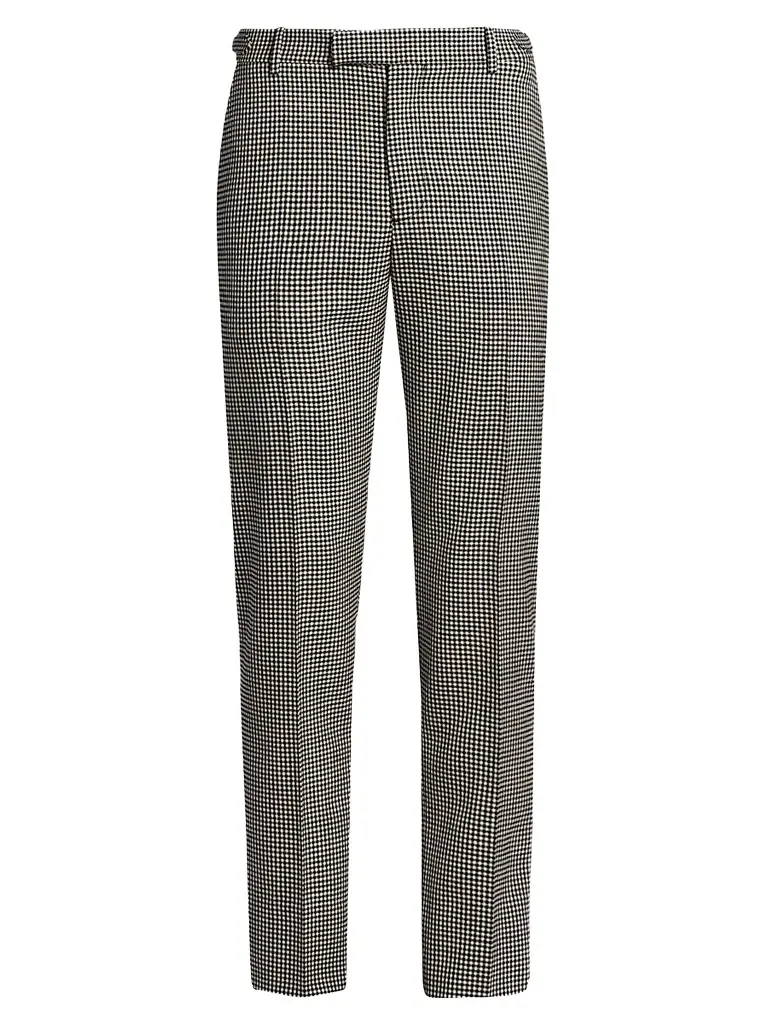 Alexander McQueen Men's Gingham Wool Trousers