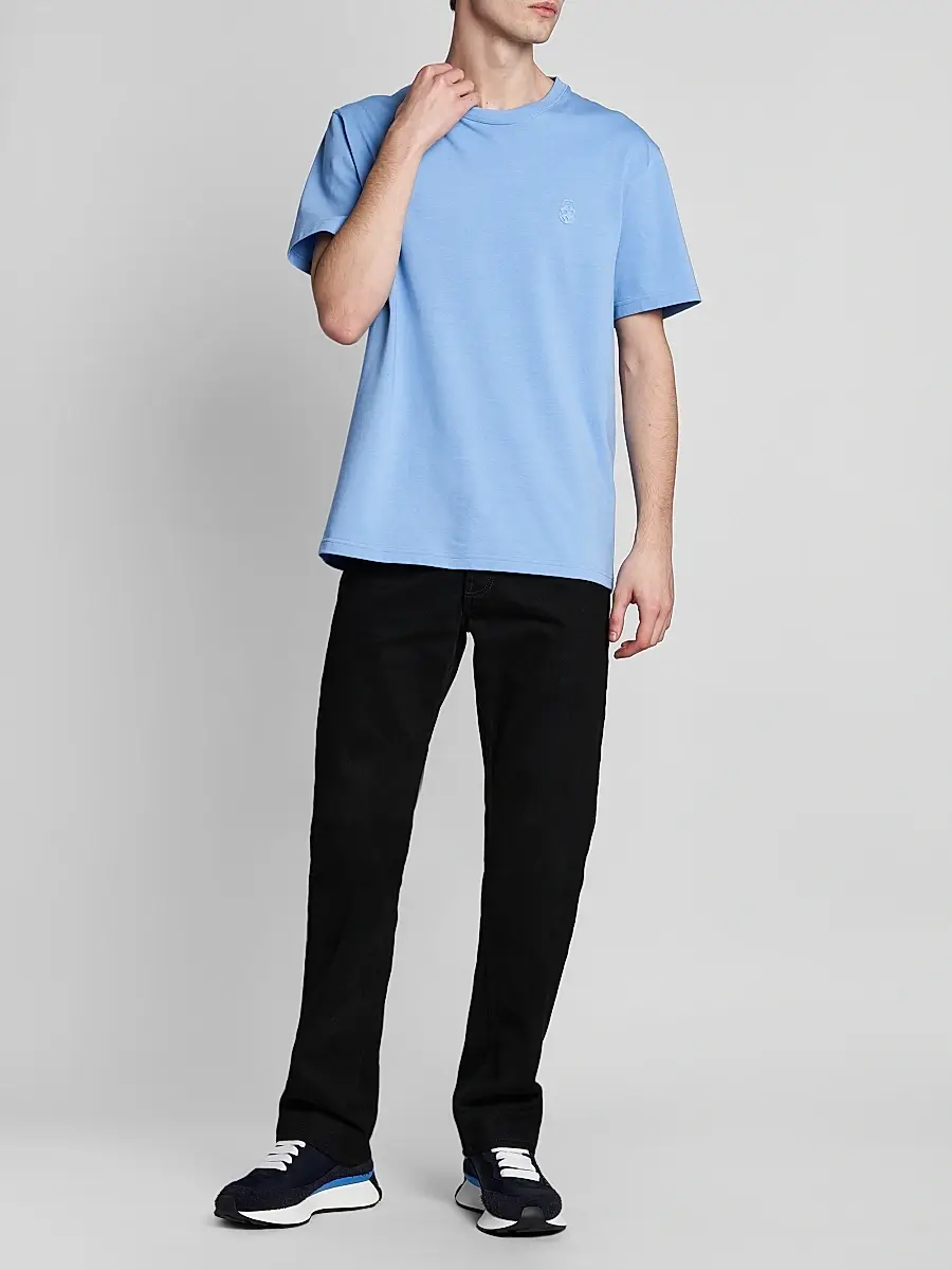 Alexander McQueen Men's Cotton Jersey Crewneck T-Shirt | Thumbnail 2 Alexander McQueen Men's Cotton Jersey Crewneck T-Shirt | Thumbnail 2