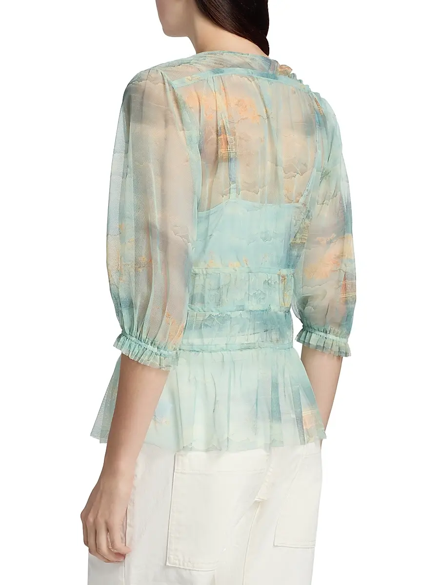 Johnny Was Women's Mazzy Enrika Ruched Blouse | Thumbnail 5 Johnny Was Women's Mazzy Enrika Ruched Blouse | Thumbnail 5